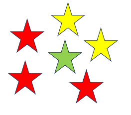 coloured stars